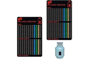 Yewseas 2 Stück Magnetische FüLlstandsanzeige, Gasflaschen FüLlstandsanzeige Für Propan-Gas, Butan Gasflaschen Gaskocher, Gasanzeiger