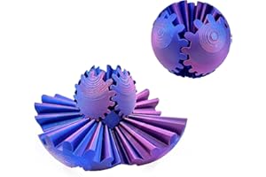 CMANLNYK 3D Printed Gear Sphere Fidget Toy - 8CM Portable Gear Ball, Steampunk Whirling Wonder Fidget Gearsphere, Torque Ball Turning Toys, Stress Relief Toys for kids Adults Home Travel Anxiety ADHD