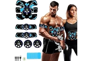 Yonars EMS Electroestimulador Muscular, Cinturon Vibratorio Abdominales 8 Modos 29 Niveles Diferentes, Estimulación Muscular para Abdomen/Brazo/Piernas