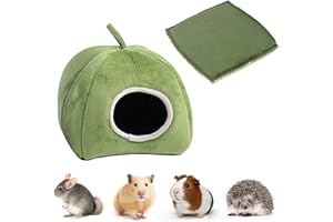 YANMUCY Lit confortable pour cochon d'Inde, hamster, cochon d'Inde, lit pour hamster avec coussin amovible, cachette pour cochon d'Inde, lit pour petits animaux pour hamster, hérisson, chinchilla