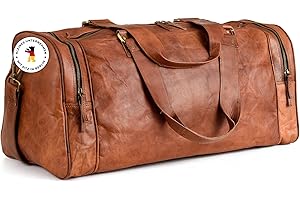 Berliner Bags Vintage Weekender Oslo, wasserdichte Reisetasche aus Leder, Duffel Bag, Sporttasche, Groß 50L, für Herren und Damen