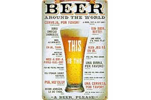 WMMDSSZ1 Nostalgic-art Cartel De Chapa Retro 1 Piezas Beer Poster De Pared Metal Carteles Vintage Chapas Metalicas Decorativas Cartel De Metal Retro Beer Para Cafe Bar Restaurante Cocina