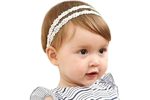 LENTQIUTT 1 Pcs Diadema elástica de doble cordón para bebé Diadema elástica con lazo suave Accesorios para el pelo para niñas