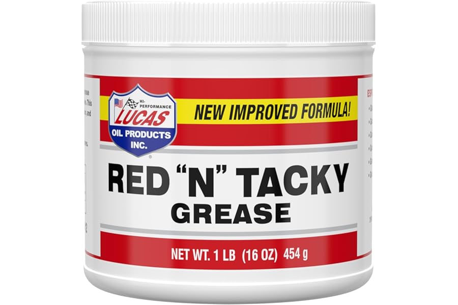 Lucas Oil 10574 Red and Tacky Grease, 454 g