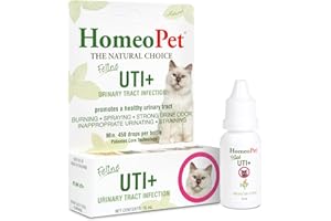 HomeoPet Feline UTI Plus Urinary-Tract Relief, Urinary-Tract Support for Cats, 15 Milliliters