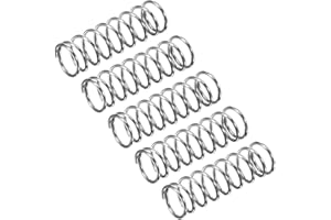 sourcing map Compression Spring, 5Pcs 304 Stainless Steel, 8mm OD, 0.8mm Wire Size, 25mm Free Length, Silver Tone