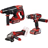Einhell Power X-Change Ak&uuml;l&uuml; Alet Seti (Ak&uuml;l&uuml; avu&ccedil; taşlama TE-AG 18/115-2 Li, Ak&uuml;l&uuml; darbeli vidalama TE-CD 18/48 Li-i, Ak&uuml;l&uuml; 