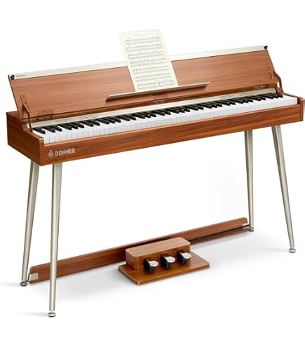 Pianoforte Digitale TERENCE P37 - 88 Tasti Pesati, Supporto, Altoparlanti 20W, Bluetooth, Legno - Foto 9