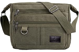 W&G TRAVELER Blokująca Rfid torba listonoszka Crossbody z uchwytami na butelki z wodą, 13-calowa torebka na ramię na laptopa, aktówka portmonetka z wbudowanym portfelem, wiele kieszeni