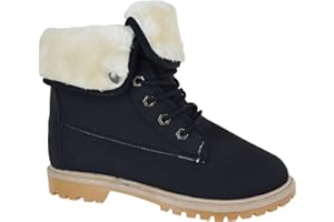 SOLE LONDON WOMENS LADIES FLAT FUR LINED GRIP SOLE WINTER ARMY COMBAT ANKLE BOOTS SHOES SIZE