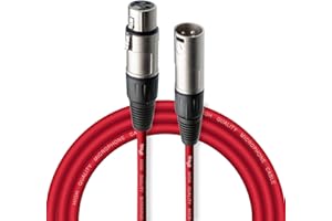 Stagg - Cavo da Microfono di Alta Qualita XLRf to XLRm, 3m, Rosso
