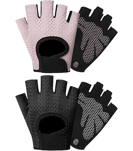 2 Paia Guanti Palestra Unisex - Antiscivolo, Traspiranti, Con Silicone, Per Sollevamento Pesi E Crossfit