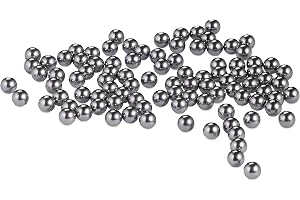 Relaxdays stålkulor set med 500, Ø 7 mm, metallkulor för stenslangbella, ohärdat stål, centrifugerad ammunition