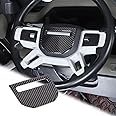HYZYingW Fit Land Rover Defender 90 110 130 2020-2024 Car Steering Wheel Airbag Cover Panel Carbon Fiber Interior Parts Interior Panel Car Accessories