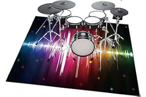 JaevKwzy Professional Drum Carpet Drum Rug, Non-Slip Drum Mat Rug, Soundproof Rug for Piano, Guitar, Record Room, Non Slip Drum Blanket, Drum Accessories for Electric Drums Jazz Drum Set 120 x 100 cm