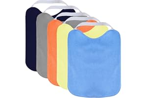 SLOSH Baberos Bebe Impermeables con Goma al Cuello Fáciles de Poner y Quitar Perfectos para la Guarderia