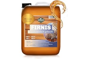 Martenbrown® Olio di lino in tanica da 3 l, olio per legno di alta qualità, 2 pezzi, ideale per interni ed esterni, protezione naturale per tutti i tipi di legno, ideale per mobili e terrazze