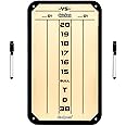 GoSports Dry Erase Steel Darts Scoreboard - Cricket and 01 Dart Games with 2 Magnetic Markers
