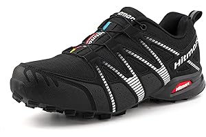 Hitmars Trailrunning Schuhe Traillaufschuhe Herren Damen Wanderschuhe Leicht Atmungsaktiv Trail Running Schuhe Trekking Turnschuhe Outdoor Laufschuhe Schwarz EU 36-48