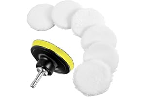 Guduling 8 sztuk tarcza polerska do szlifierki kątowej, tarcze polerskie, zestaw polerski z wełną baranią z 6 gąbkami do polerowania, kołpak polerski z adapterem śrubowym M10 do szlifowania