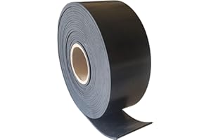 diconfa Gummistreifen BREITE 100mm (10cm) - WÄHLBAR - Dicke: 1 bis 20mm - LÄNGE: 0,05 bis 10m - Auswahl: 6000mm (600cm) lang, 2mm stark - Gummimatte Meterware schmal Gummiunterlage Gummiplatte
