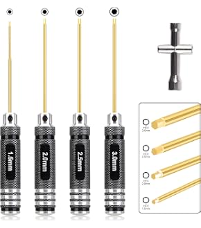 Juego De Llaves Para Tuercas Hexagonales De 4 Piezas De 4,0 Mm, 5,5 Mm, 7,0 Mm, 8,0 Mm Para Coches RC, Modelos De Aviones