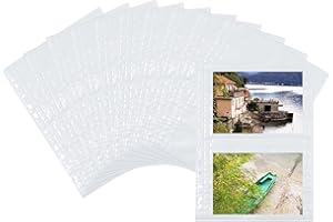 ‎HERMA HERMA 7587 Fotohüllen für Ordner, 10 Stück, 13x18 cm quer, 2 Fächer geteilt, beidseitig bestückbare Fotophan Fotosichthüllen Sammelhüllen Postkartenhüllen Prospekthüllen mit Eurolochung, weiß