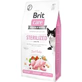 Brit Care Sensitive, Kısırlaştırılmış Hassas Kediler İ&ccedil;in, Tahılsız, Hipoalerjenik Taze Tavşan Etli Kuru Mama, 7 kg