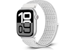 Bcuckood Nylonowy sportowy pasek kompatybilny z Apple Watch 38 mm, 40 mm, 41 mm, 42 mm, 44 mm, 45 mm, 46 mm, 49 mm, dla kobiet i mężczyzn, sportowy pasek Solo Loop do iWatch serii 10, 9, Ultra 8, 7,