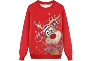 QINMMSPORTS Weihnachtspullover Familie Set Pullover Pulli Rentier Muster Bluse Top Sweater Weihnachtspullis Sweatshirt Xmas Pulli Mama Papa Kinder Baby Winterpullover Herren Damen Jungen Mädchen