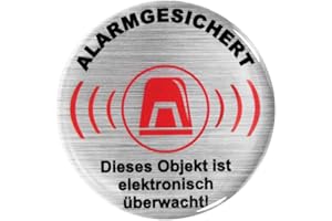 BIKE-LABEL Adesivi 3d Allarme con fusibile Questo Oggetto è monitorato elettronicamente – 900025 Indicazioni/Segni/Nota segni di 50 mm