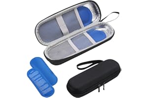 TIRYNS Borsa Termica per Insulina Porta Insulina Termico da Viaggio Custodia per Penne Insulina con 2 Impacchi di Ghiaccio Frigorifero Portatile per Diabetici per Diabete Siringhe, L'insulina e Farmaci Nero