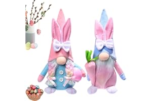 MaibaoteMbt Muñecos Enano de Pascua, 2 Piezas Gnomo de Pascua, Enano Escandinavo de Pascua, Decoración Primavera Gnomo, Peluche de Pascua sin Rostro, Decor para Hogar Casa de Pascua (M5)