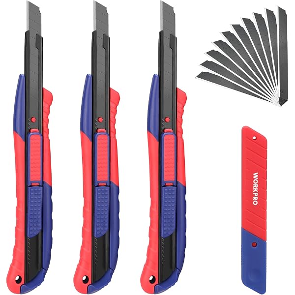 2 Cutters Professionnels BIBURY Avec 10 Lames - Acier Inoxydable 18mm Multifonction