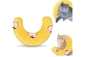 STSAIL Beruhigungskissen für Hunde Kissen für Hunde Nackenkissen Hund für Katzen oder Kleine Hunde, Halbes Donut-Katzen-und Hundekissen Katzenminze Kissen zum Schlafen, Ausruhen, Spielen