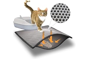 Blue Eyes Katzenklo Matte, Katzenmatte 40x60 cm, Katzenstreu Katzenklo Vorleger Unterleger Waben Design wasserdichte Doppelte