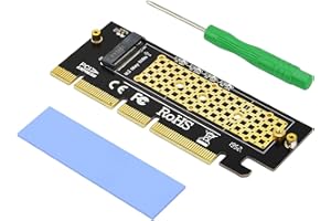 ADWITS M.2 Key M NVME y AHCI SSD a PCIe Adaptador 4X 8X 16x, Compatible con Samsung 960 970 EVO Pro WD, Negro