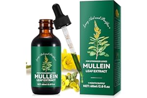 TOOFFI Königskerze-Extrakt - 60ML Mullein Leaf Drops - Königskerzenblatt-Tropfen - Kraftvoller Königskerzenblatt-Extrakt - Natürliche Reinigung, vegetarischer gesunder Lebensstil