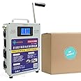 UrCreat Generatore a manovella da 500 W, 200 Wh, 46800 mAh, stazione di alimentazione portatile con presa, 220 V AC/DC/USB C/