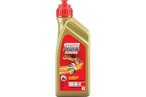 CASTROL Power 1 Scooter 4T 5W-40, Huile Deux-Roues Moteur 4 temps, 1L