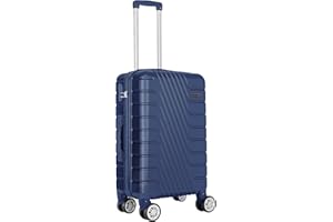 ARTREE Maleta de Cabina ABS 48 x 35 x20 cm，Trolley Pequeña Equipaje de Mano,con 4 Ruedas Giratorias Dobles con 360ª y Candado Incrustado,Maletas de Viaje Extra Pequeñas Ligeras-Azul