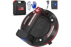 BURMONG Ventosa Elettrica, 8" Ventose per Vetro, Ventosa per Piastrelle con Display LCD, 3000mAh Batteria, Ventose Professionali per Piastrelle, Marmo,Vetro, Capacità di Carico a 270kg (1 Pezzi)