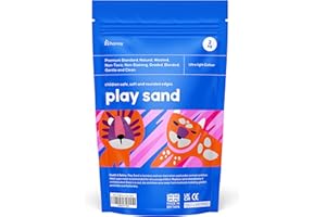 HAPPY SAND Certified Children’s Play Sand, Non Toxic, Premium Grade, 2KG Natural Washed Play Pit Sand, Safe for Kids, Pets and Aquarium, Tested to BS EN 1177 Standards(2kg)