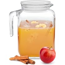 Bormioli Rocco Pichet hermétique en verre avec couvercle et bec ...
