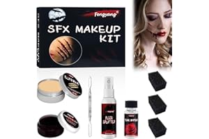 Fengyang® Kit Delle Ferite Finte Vampire Makeup, Viso Vernice Corpo Effetti Speciali, Set Trucco Effetti Speciali Halloween, Kit Trucco Cosplay Per Halloween Carnevale Feste (6pcs)
