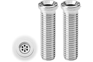 APOMOONS 2 Lavelli A Vite Cava, Vite Cava per Valvole A Cestello, in Acciaio Inox, Tappo Lavandino Cucina, Adatti per Filtro Lavelli da Cucina, Lavelli A Cestello, Accessori per Lavello M12 X 45mm