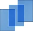 Pavo Einbanddeckel-Klarsichtfolie A4, PVC-Folie, 0.20 mm, 100-er Pack, transparent/blau