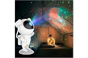 AUBERHALB Astronaut Light Projector - Astronaut Galaxy Projector with Timer & Remote Control, USB Powered Spaceman Projector Lamp, 360° Adjustable Astronaut Starry Night Light Projector for Room Decoration