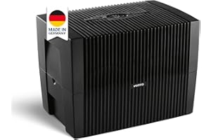 ‎VENTA Venta Luftbefeuchter LW45 Comfort Plus, sehr leise 24 dB(A), energieeffizient 3 Watt, hygienische Kaltverdunstung ohne Filter, großer 10 l-Tank, bis 60 m², Automatik-, Sleep-Modus, mit Duftfunktion