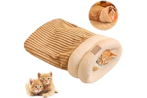 JEONDFG Katzenschlafsack,katzenschlafsack flauschig,Bequemes Katzen Schlafsack,Cat Winter Sleeping Bag,Schlafsack Katze,Soft Fluffy Cozy Pet Sack,Winter Cute Cat Sleeping Sack,für Katzen und kleine Hunde usw